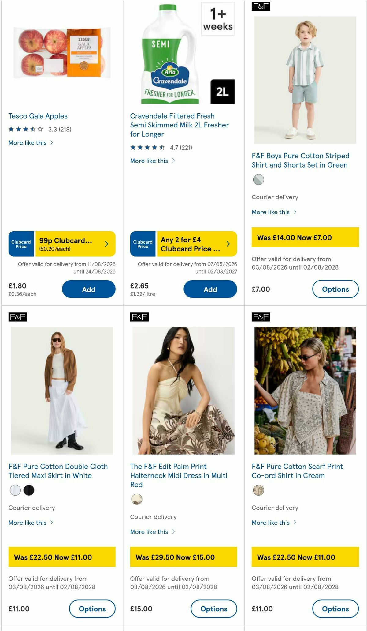 TESCO Offers from 13 August