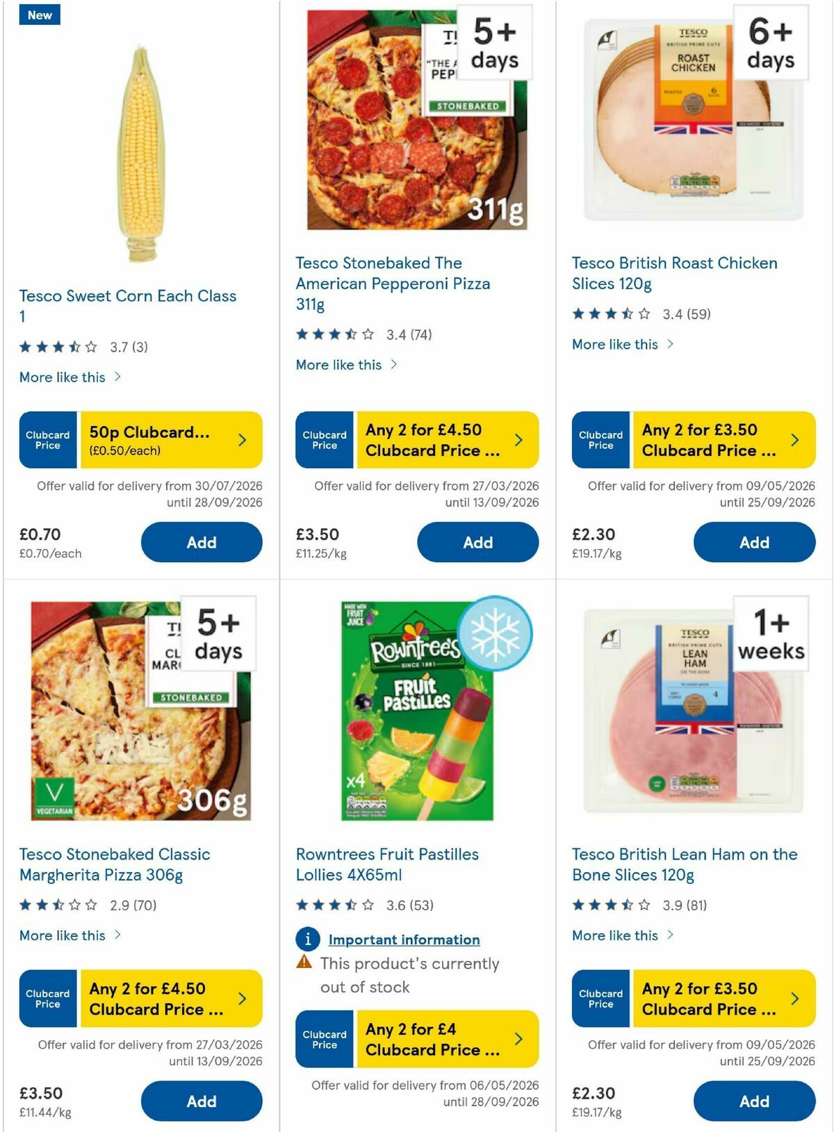 TESCO Offers from 13 August