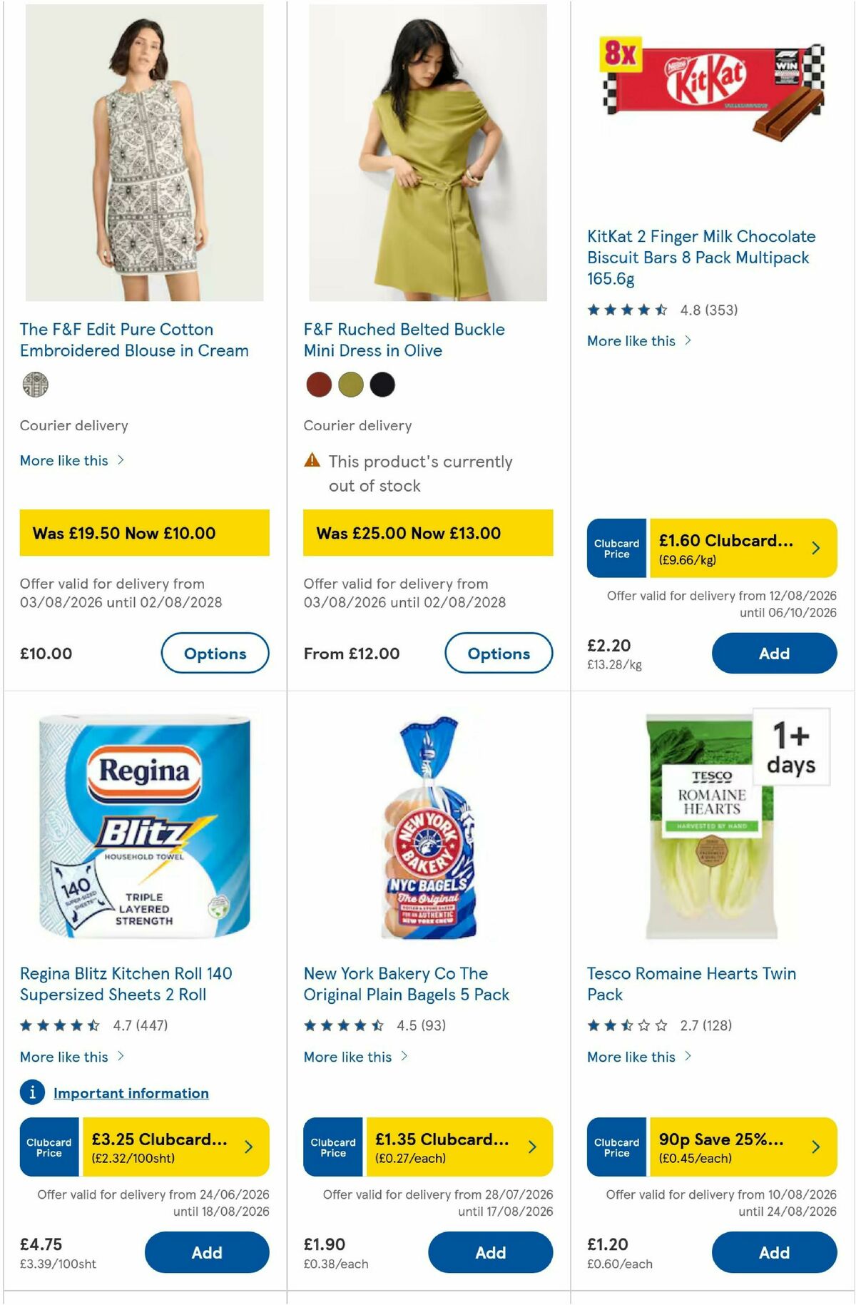 TESCO Offers from 13 August
