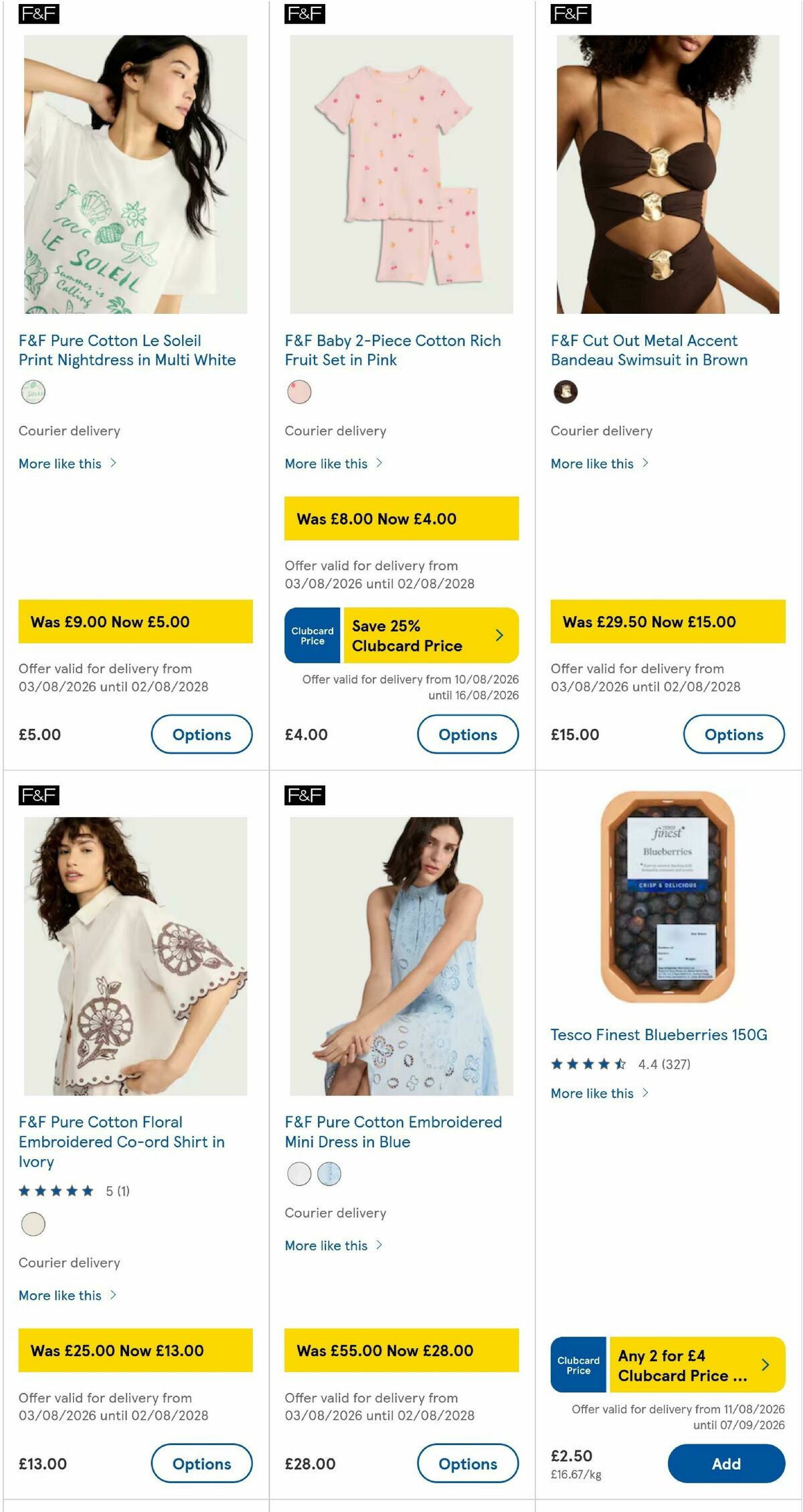 TESCO Offers from 13 August