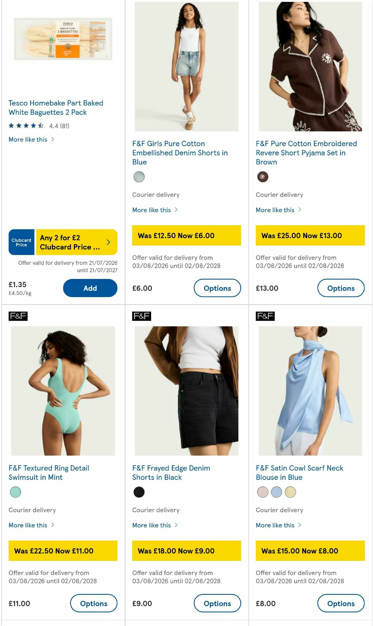 TESCO Offers from 13 August