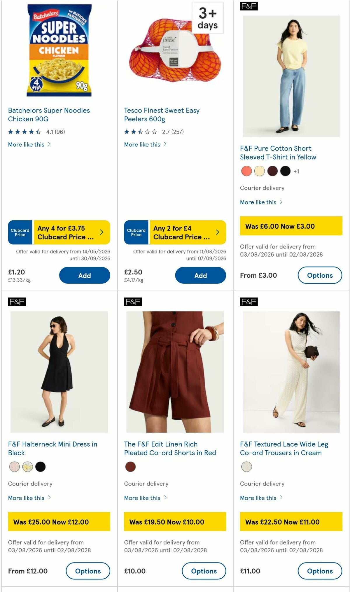 TESCO Offers from 13 August