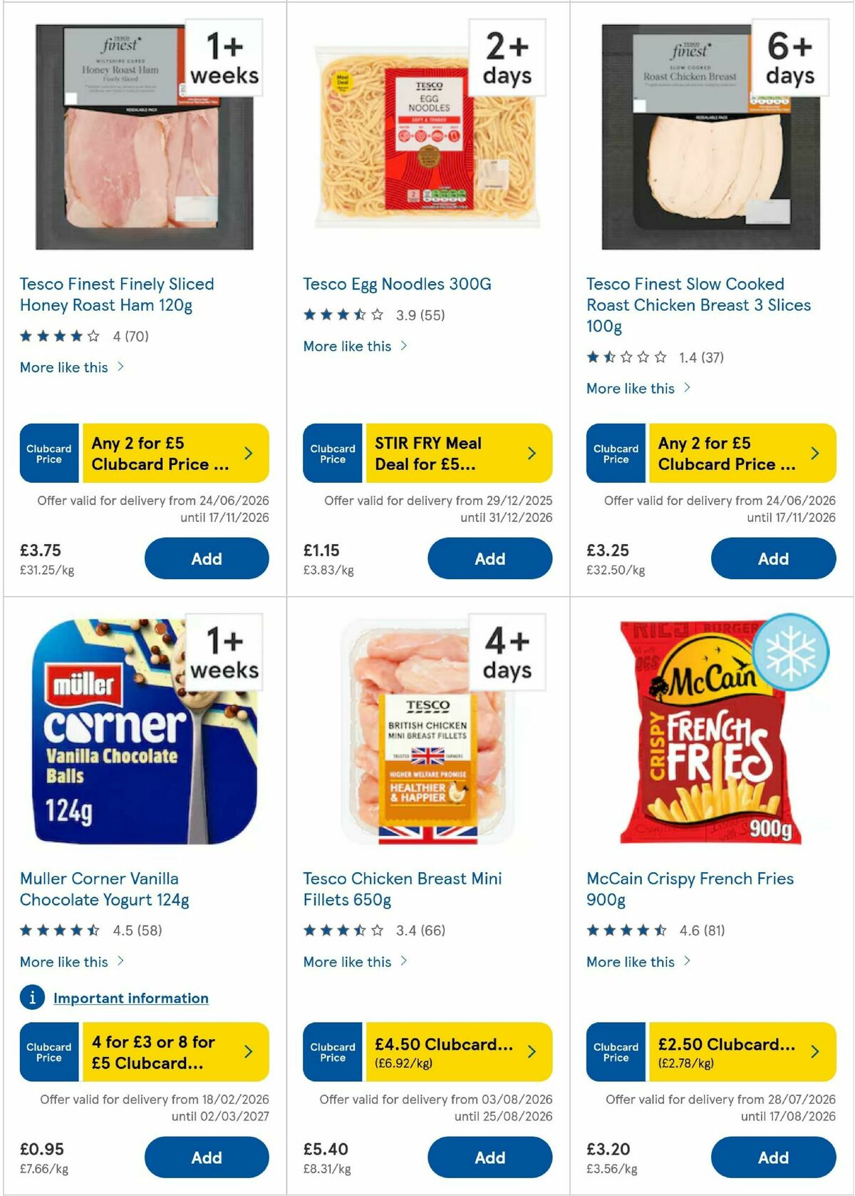 TESCO Offers from 13 August