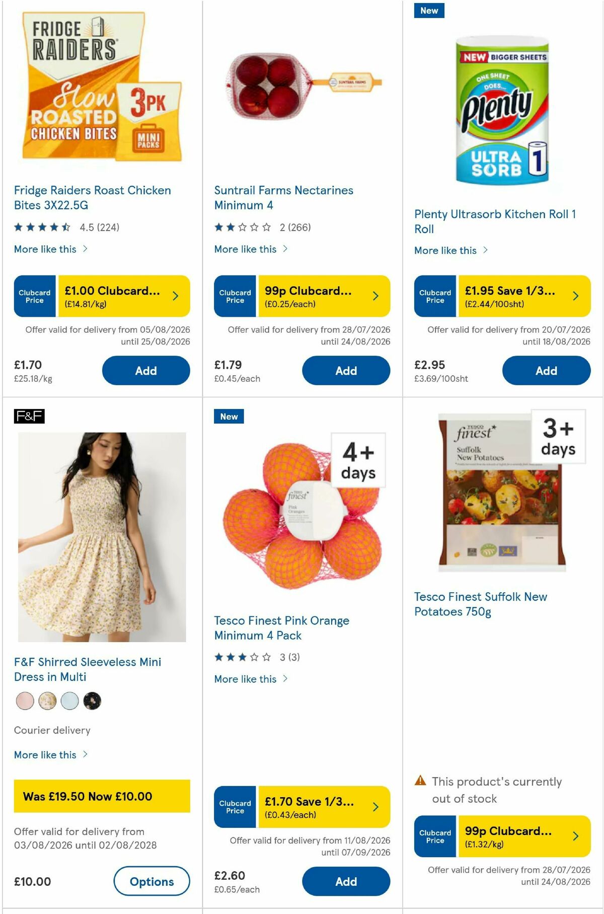 TESCO Offers from 13 August