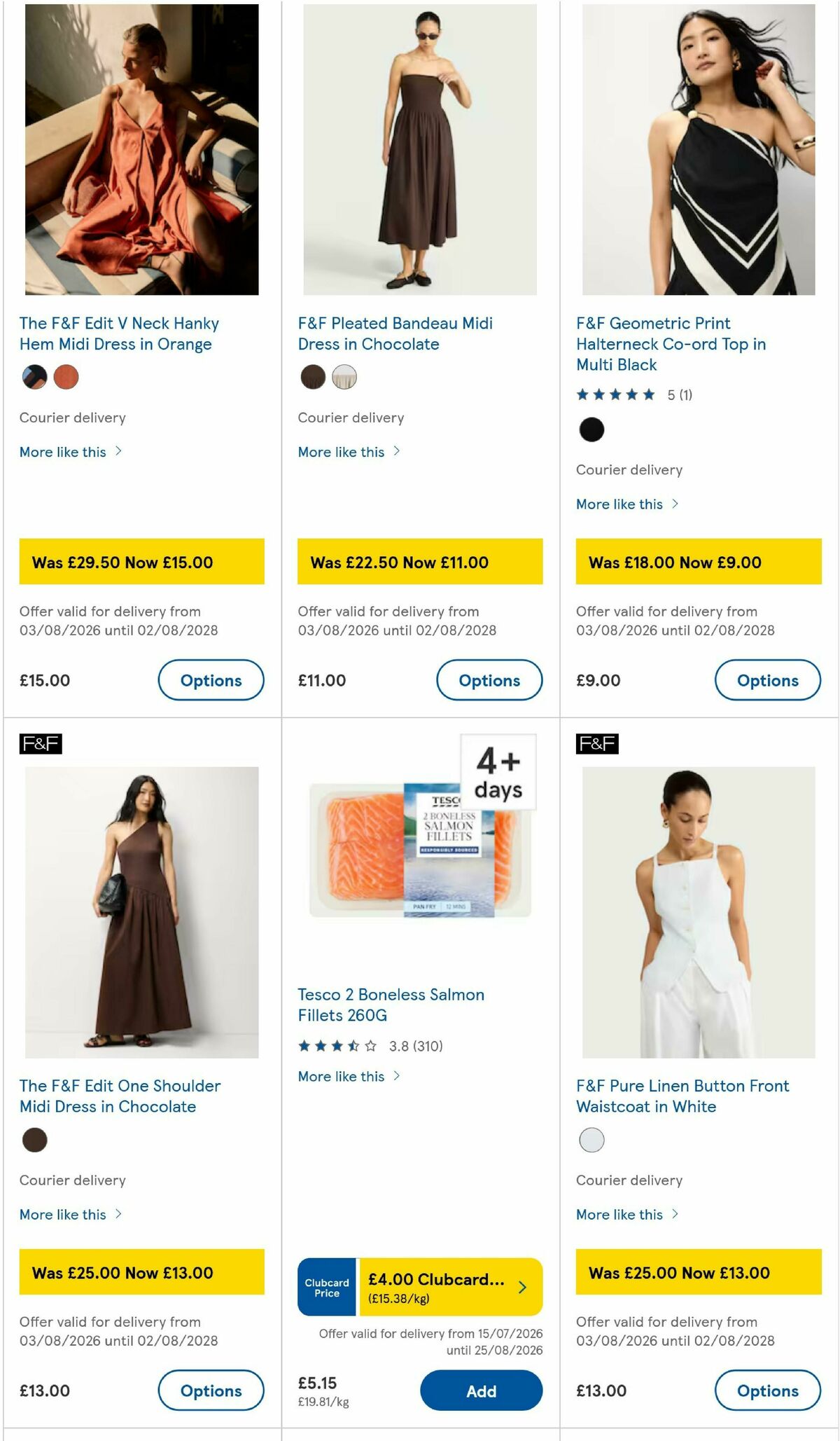 TESCO Offers from 13 August