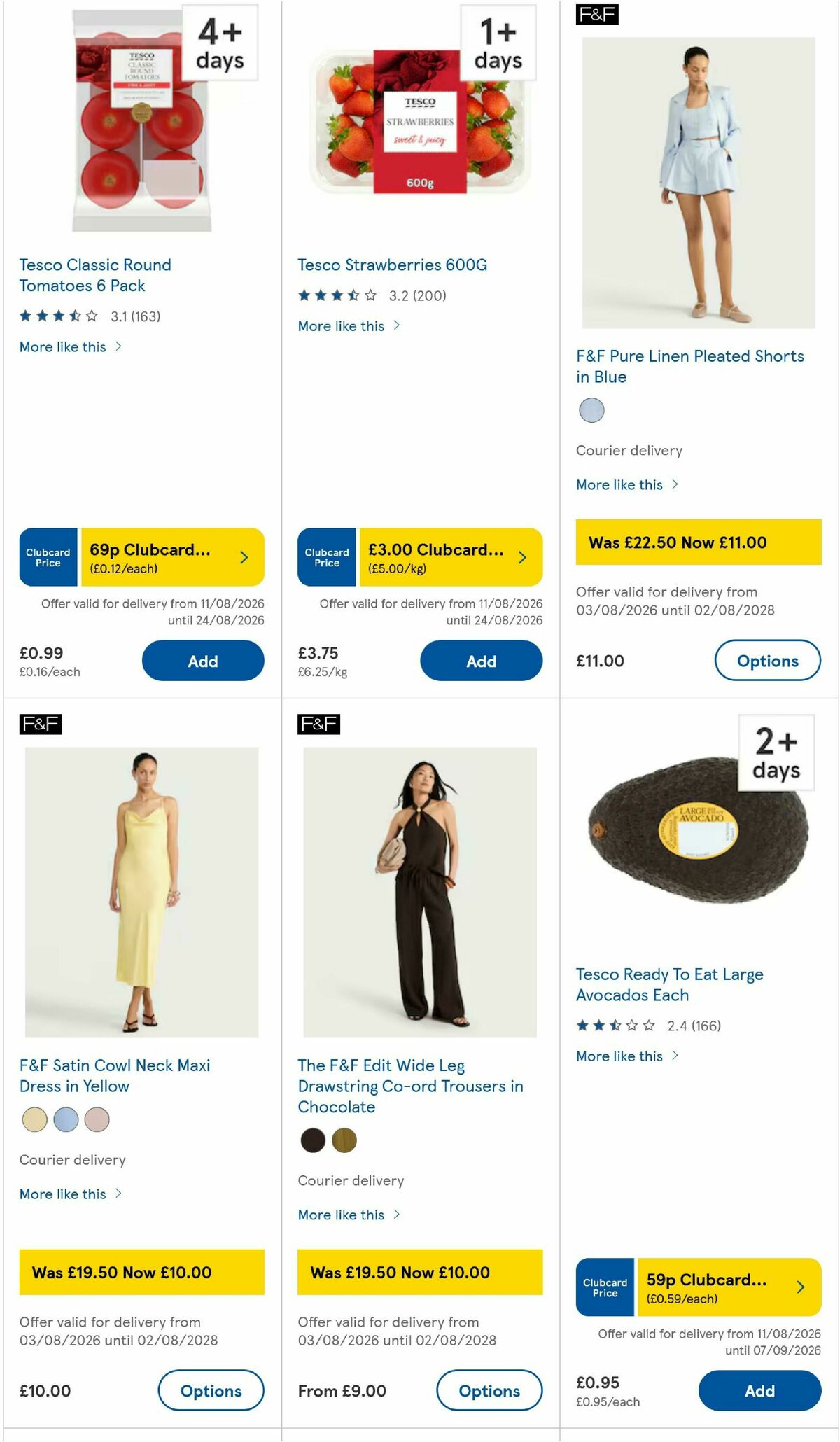 TESCO Offers from 13 August