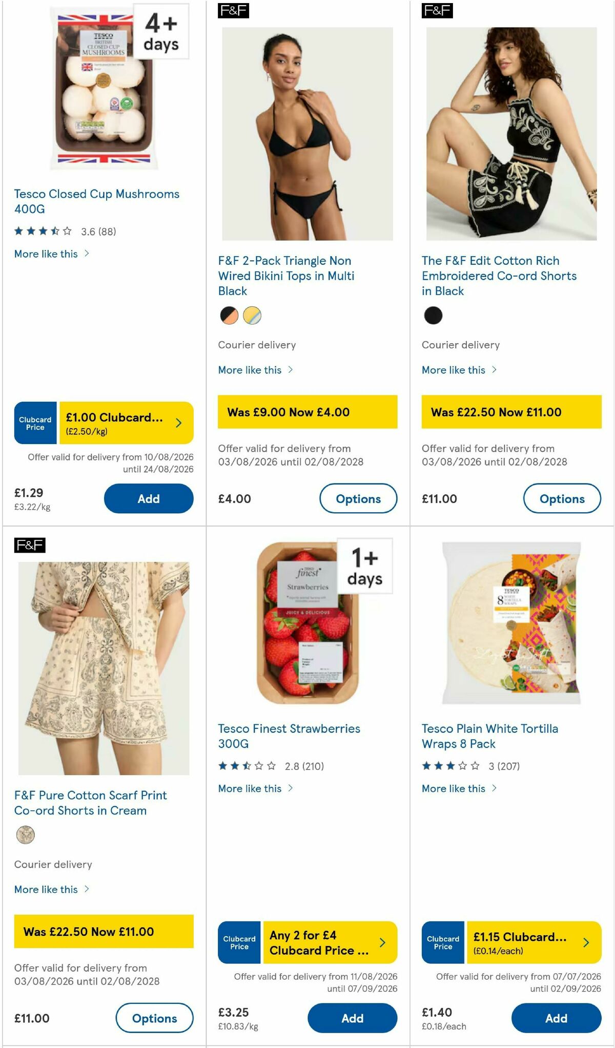 TESCO Offers from 13 August