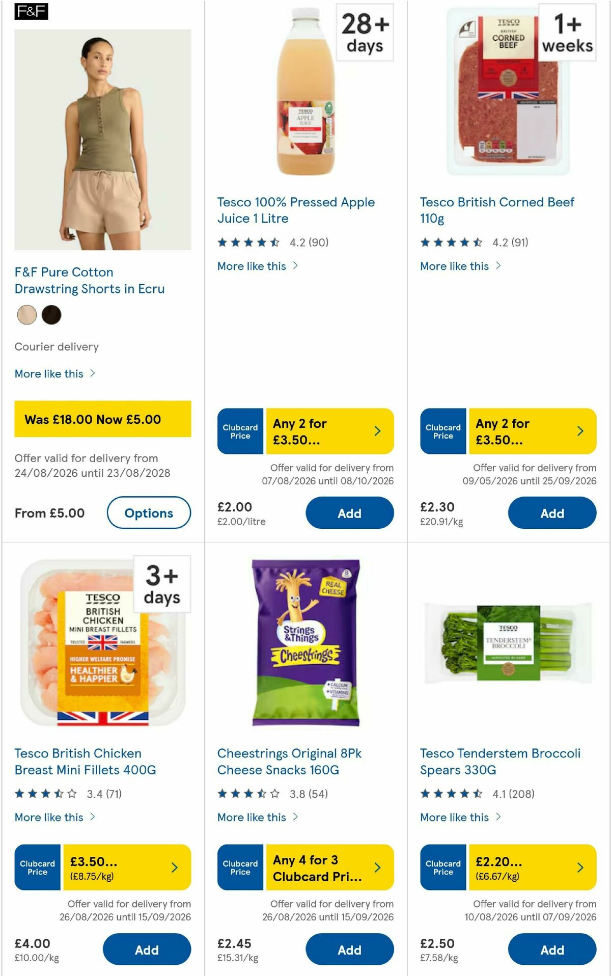 TESCO Offers from 27 August