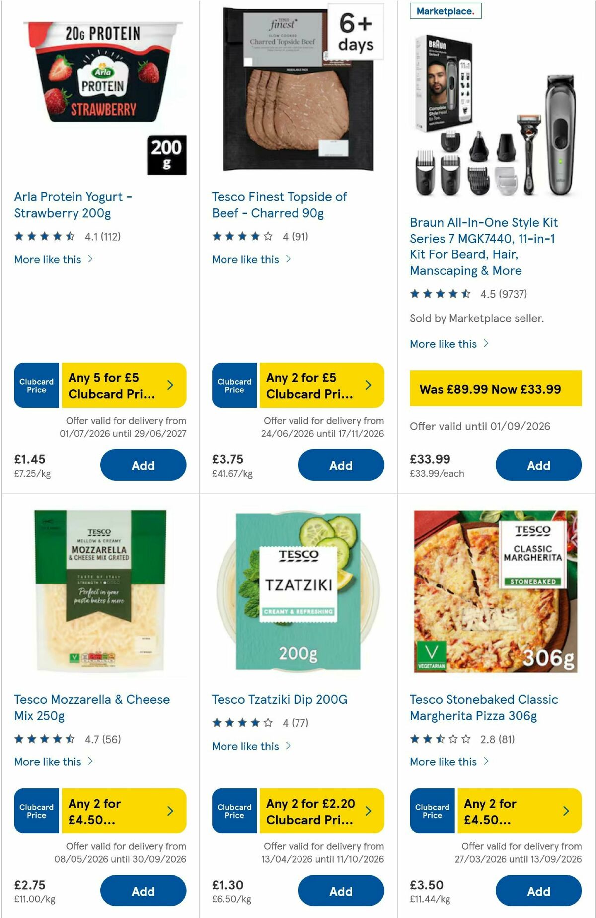 TESCO Offers from 27 August