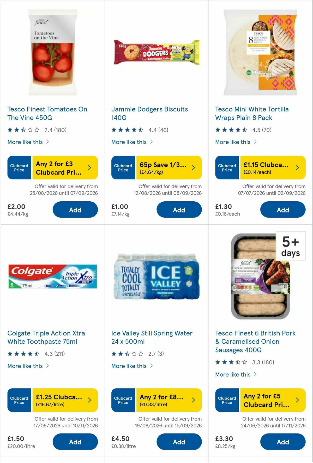 TESCO Offers from 27 August
