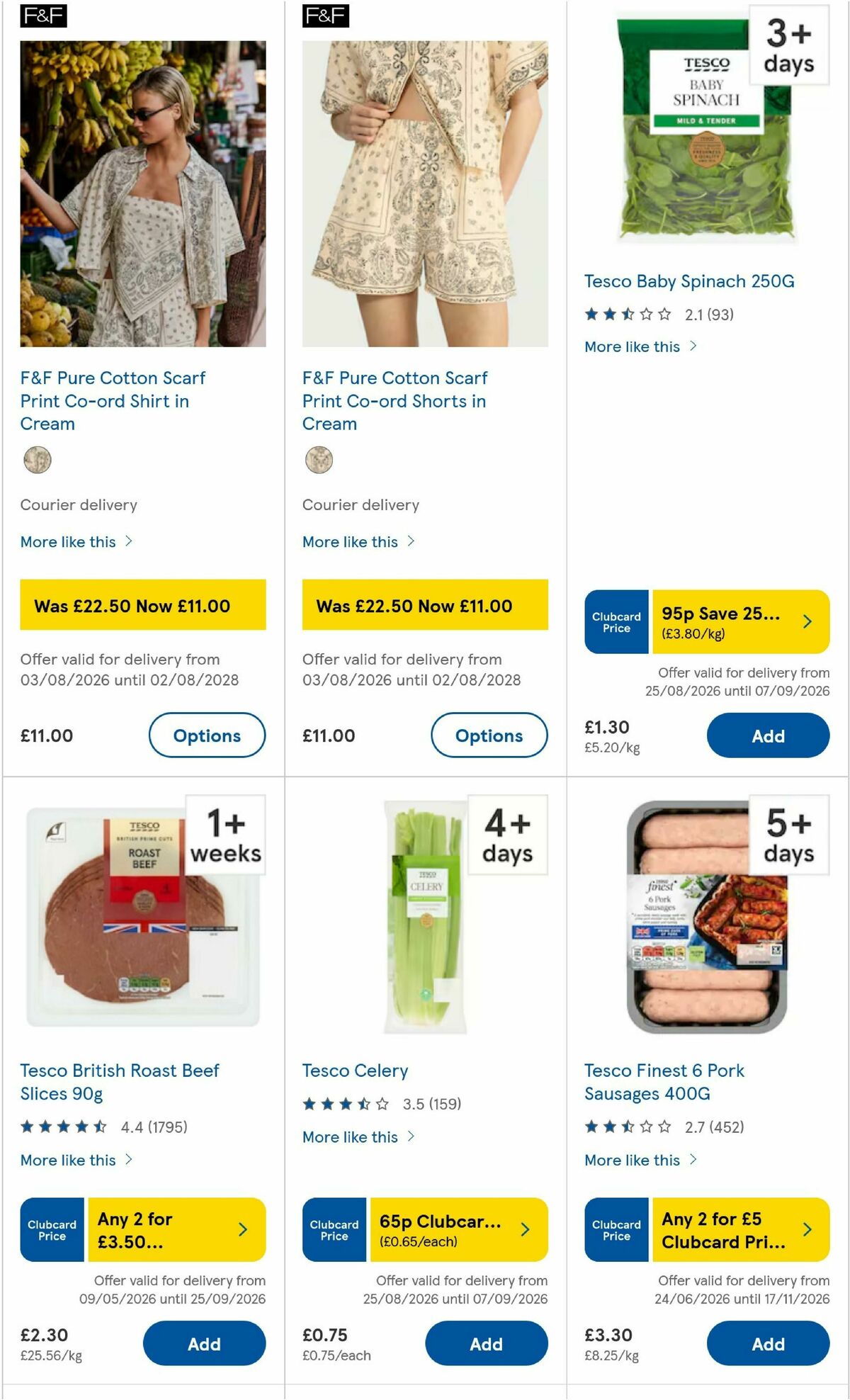 TESCO Offers from 27 August