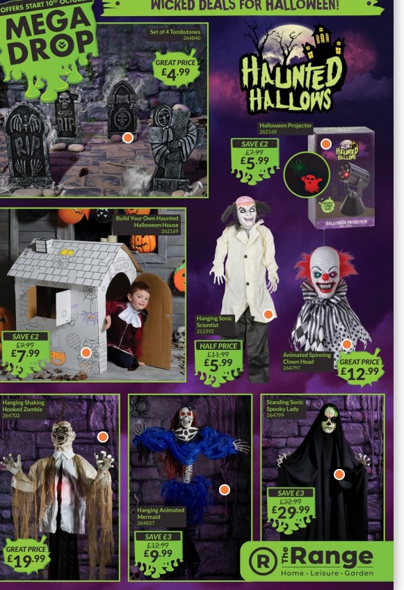 The Range Halloween Offers from 10 October