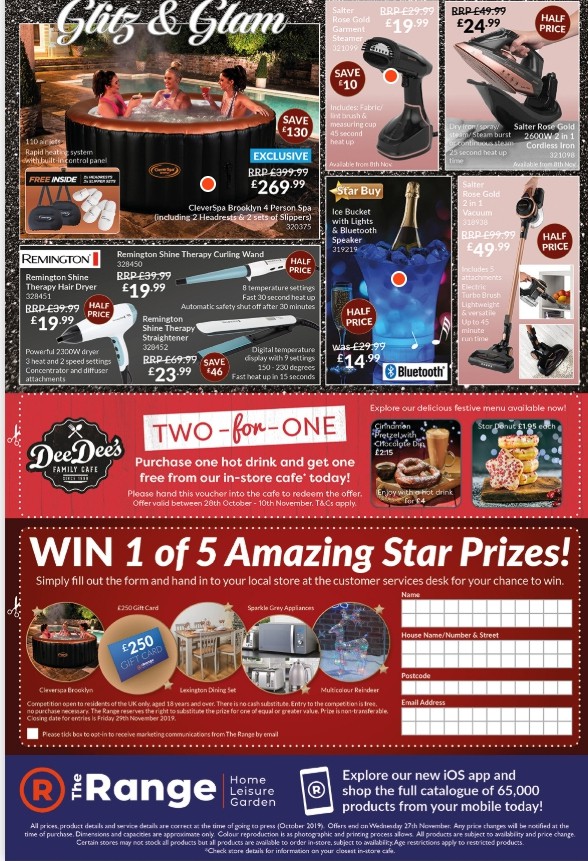 The Range Christmas Offers from 30 October