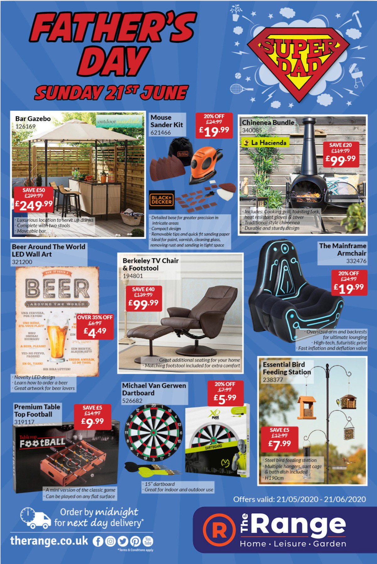 The Range Father's Day Offers from 21 May