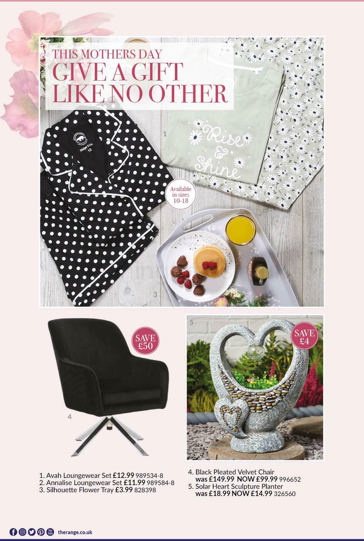 The Range Mother's Day Offers from 25 February