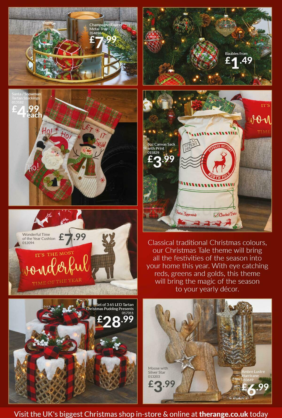 The Range Christmas Decorations Offers from 14 October