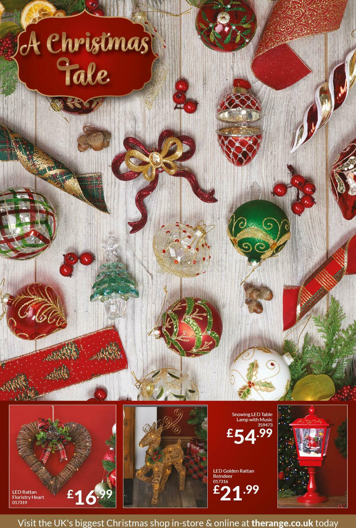 The Range Christmas Decorations Offers from 14 October