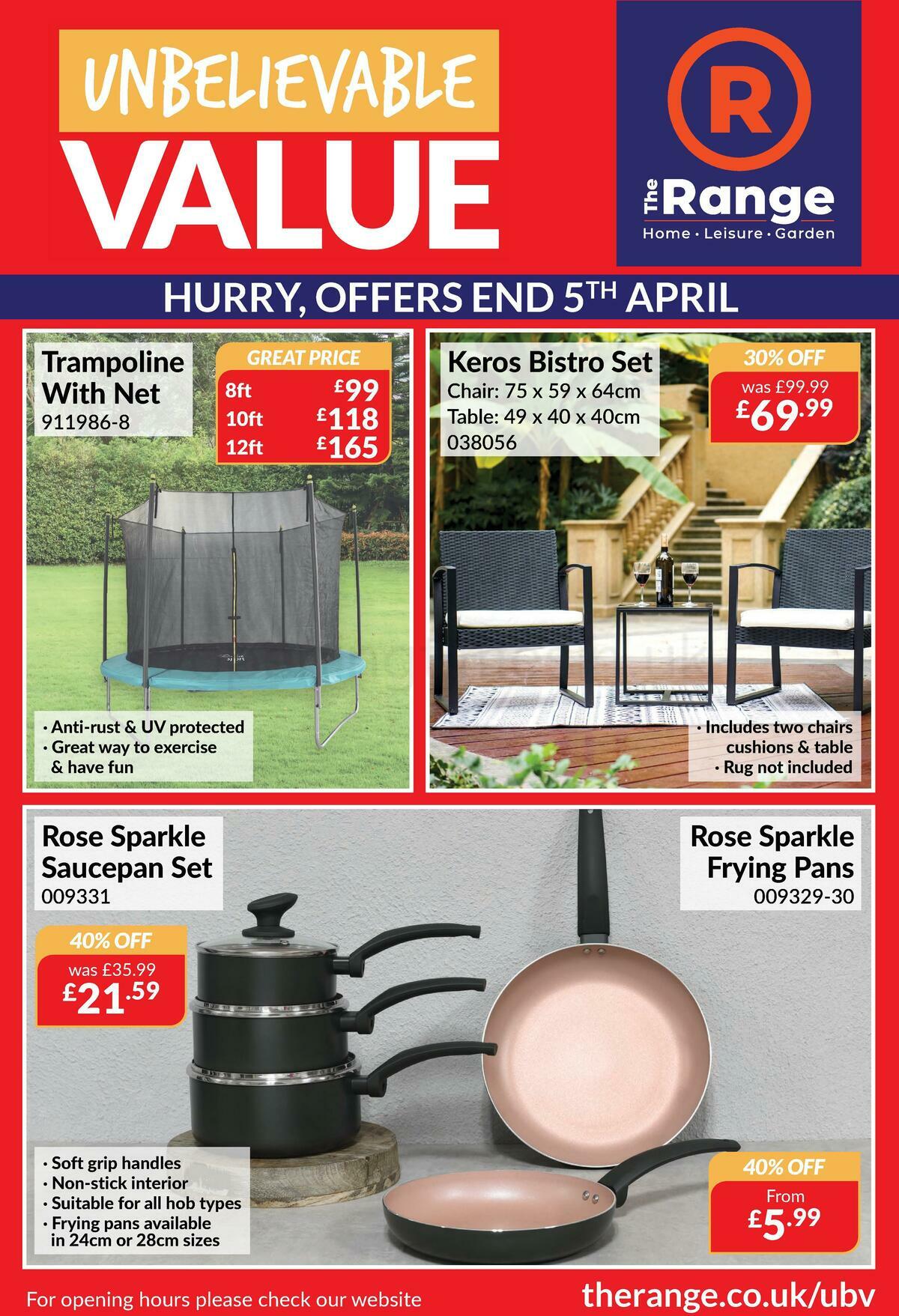 The Range Offers from 24 March