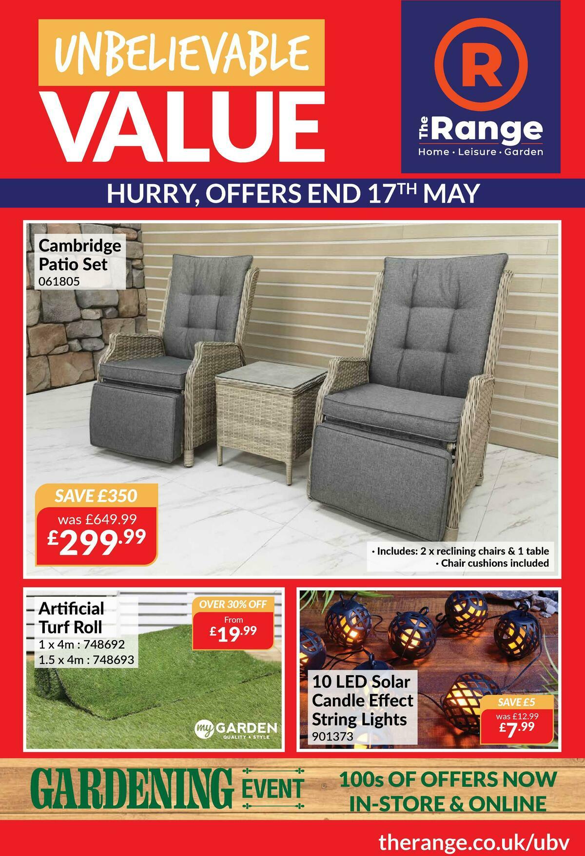 The Range Offers from 5 May