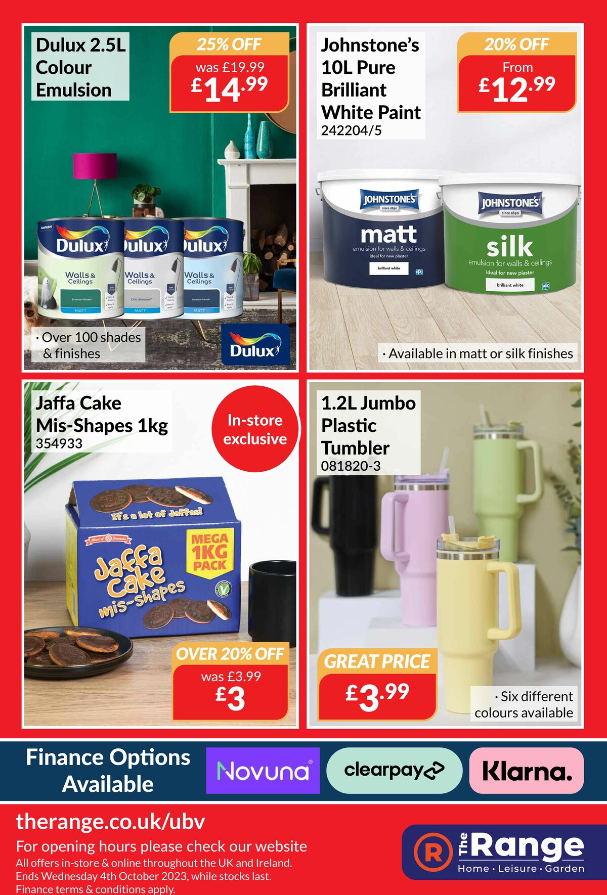 The Range Offers from 22 September