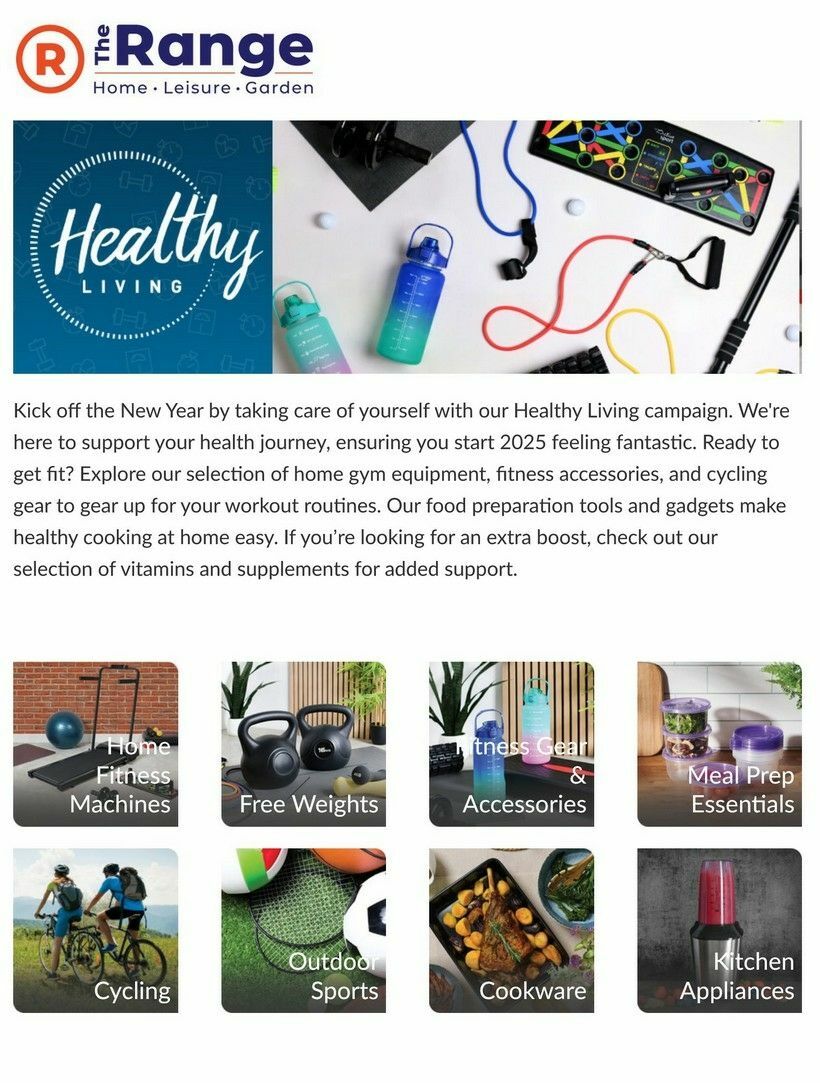 The Range Healthy Living Offers from 17 January