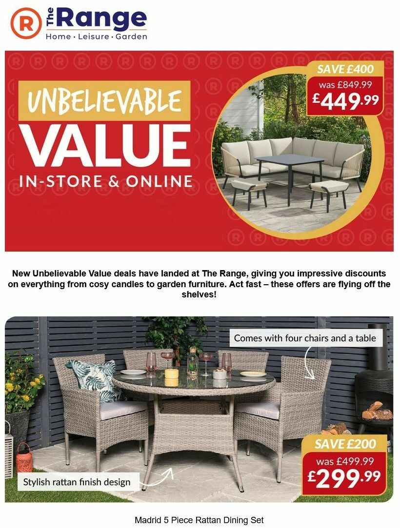 The Range Offers from 7 August