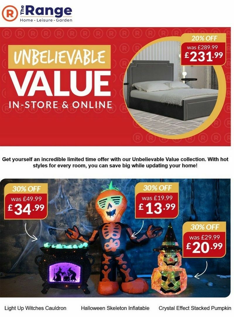 The Range Offers from 25 September