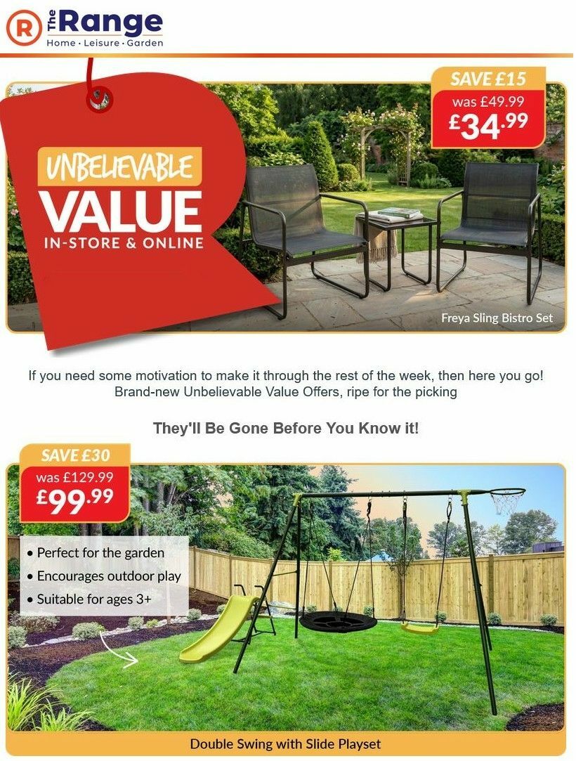 The Range Offers from 30 July