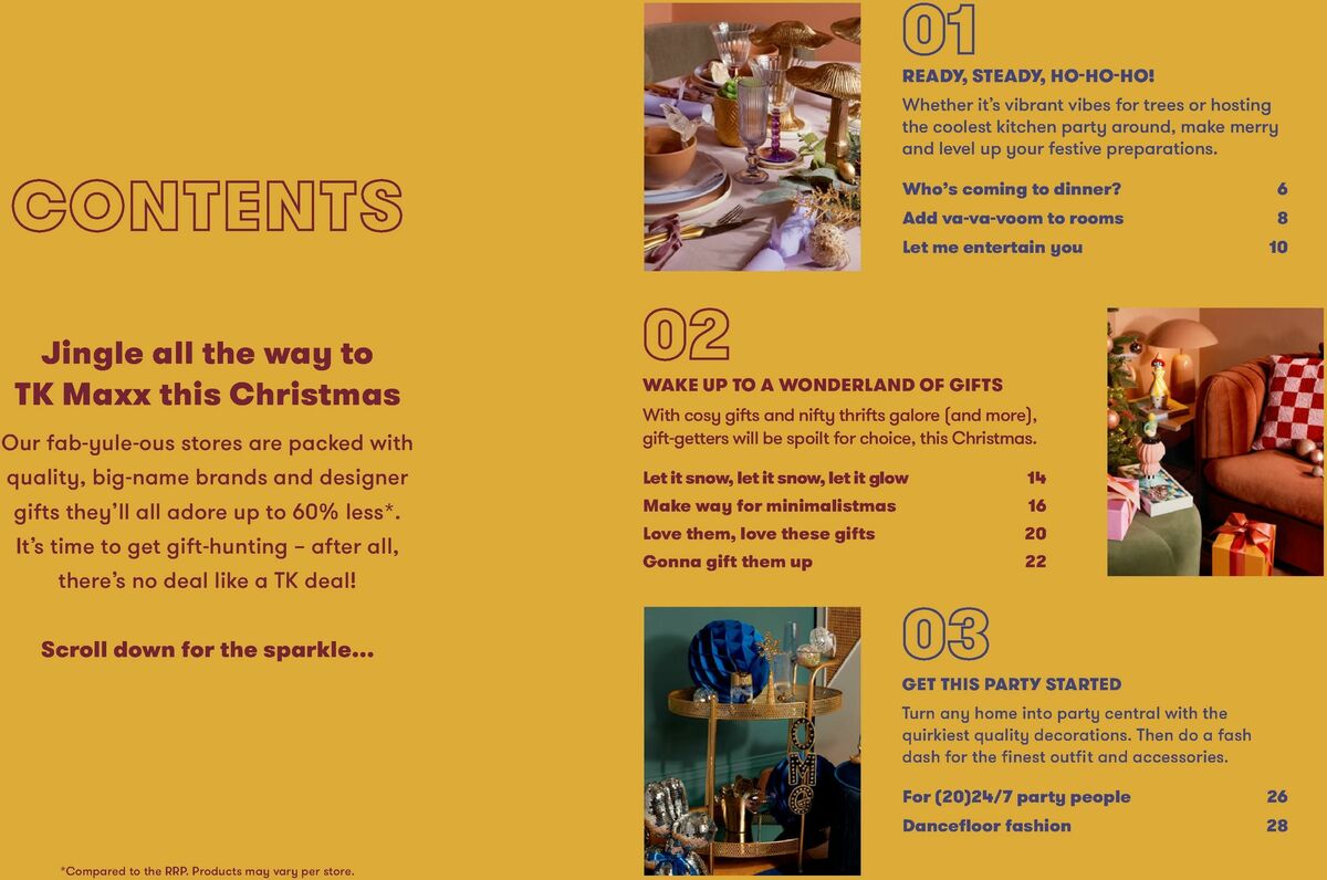 TK Maxx Christmas Lookbook Offers from 9 October