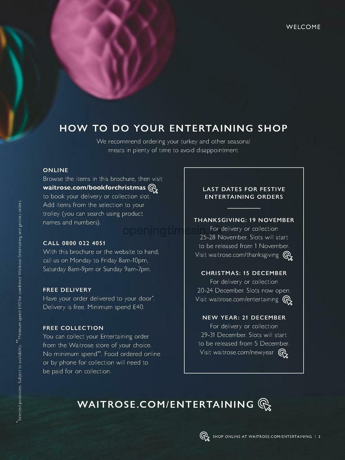 Waitrose Christmas Brochure Offers from 1 November