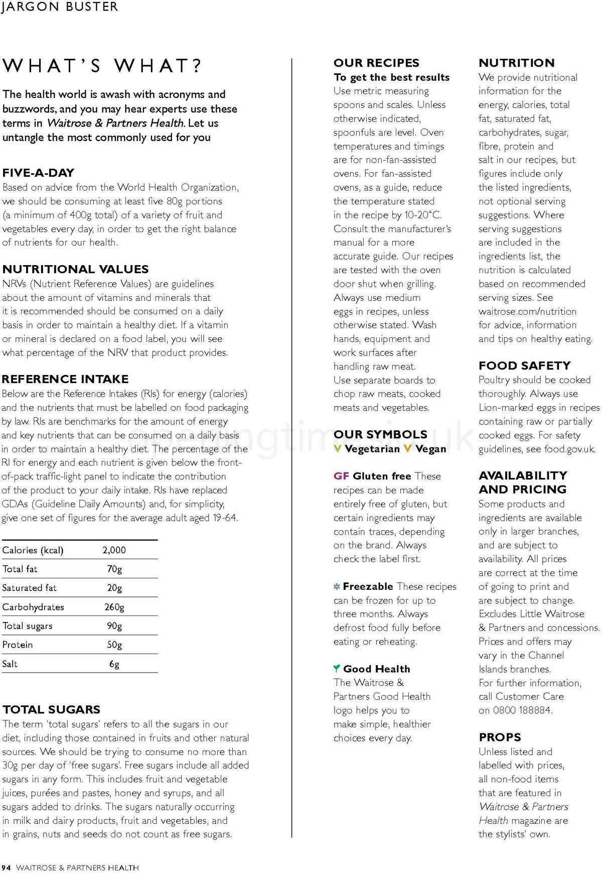 Waitrose Health Magazine Offers from 1 January