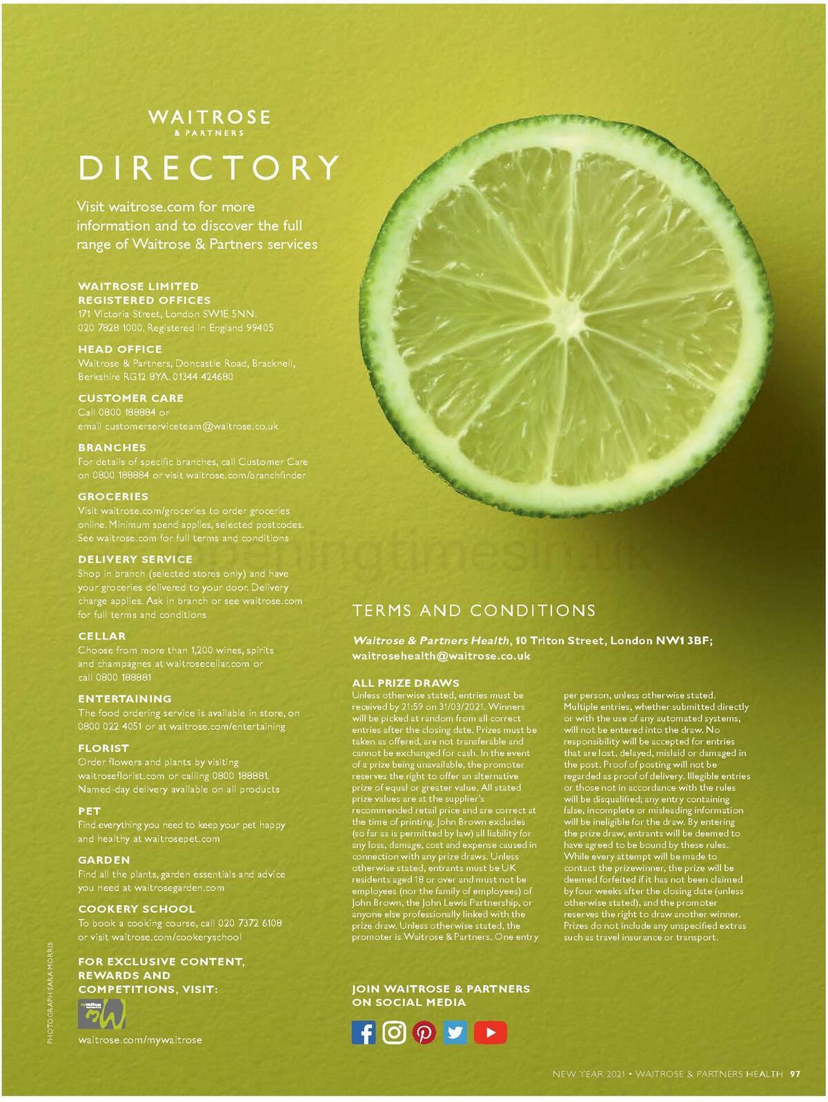 Waitrose Health Magazine Offers from 1 January