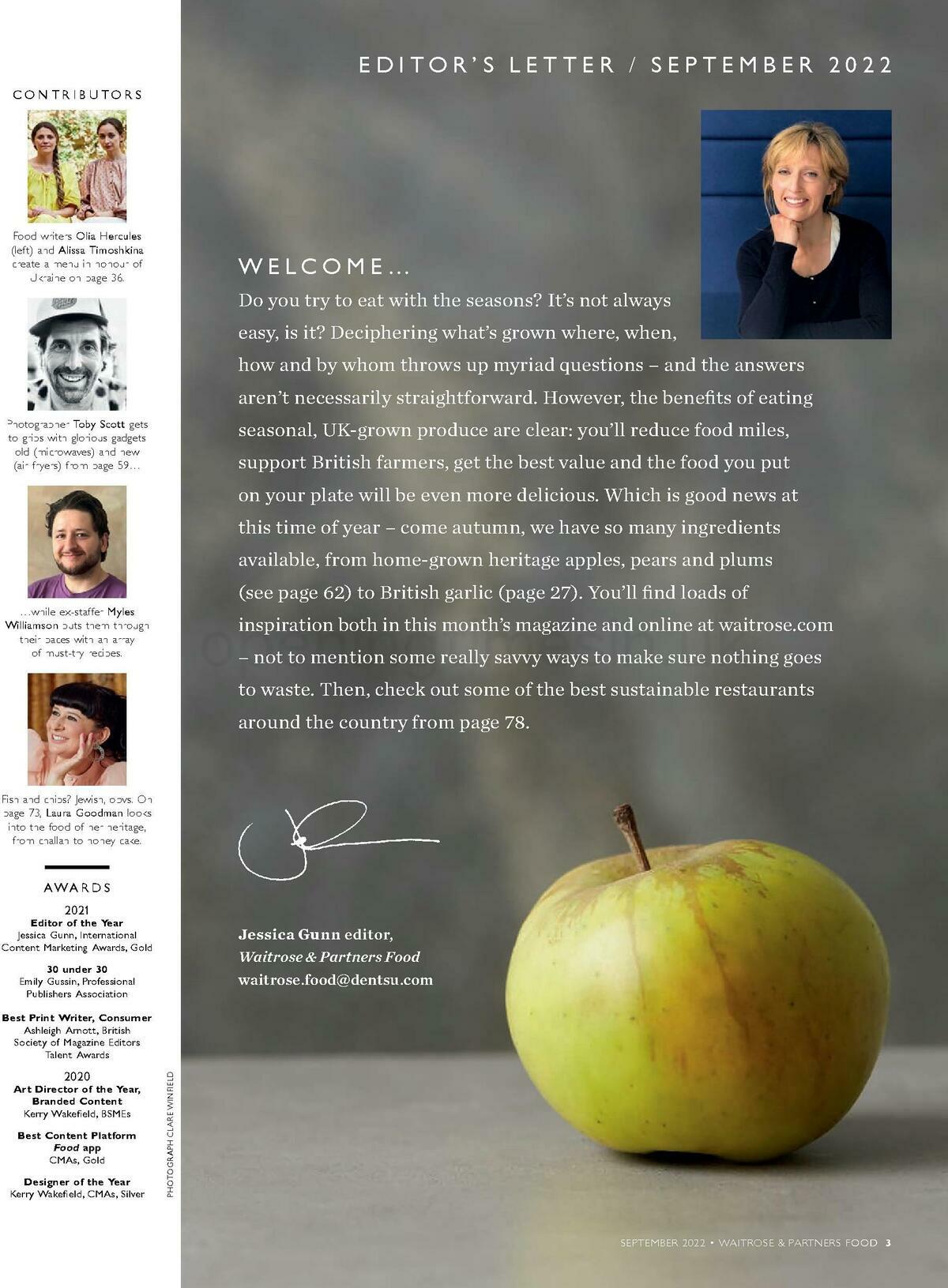 Waitrose Food Magazine September Offers from 1 September