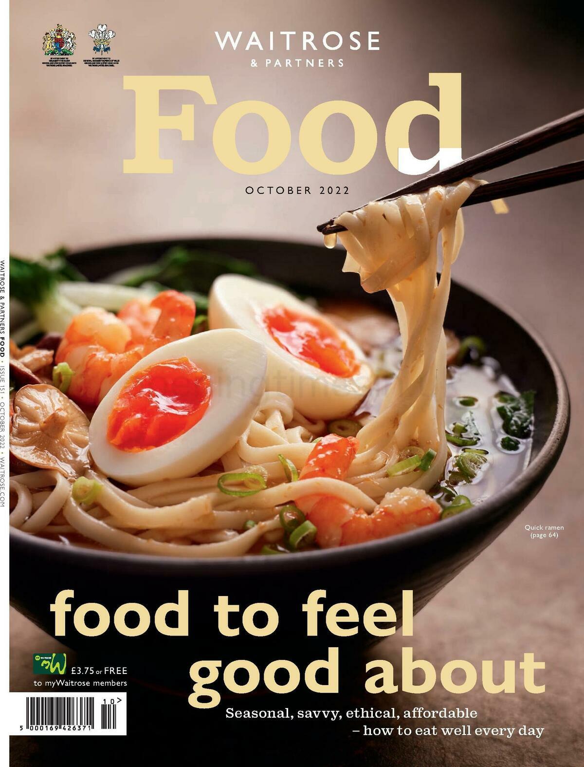 Waitrose Food Magazine October Offers from 1 October