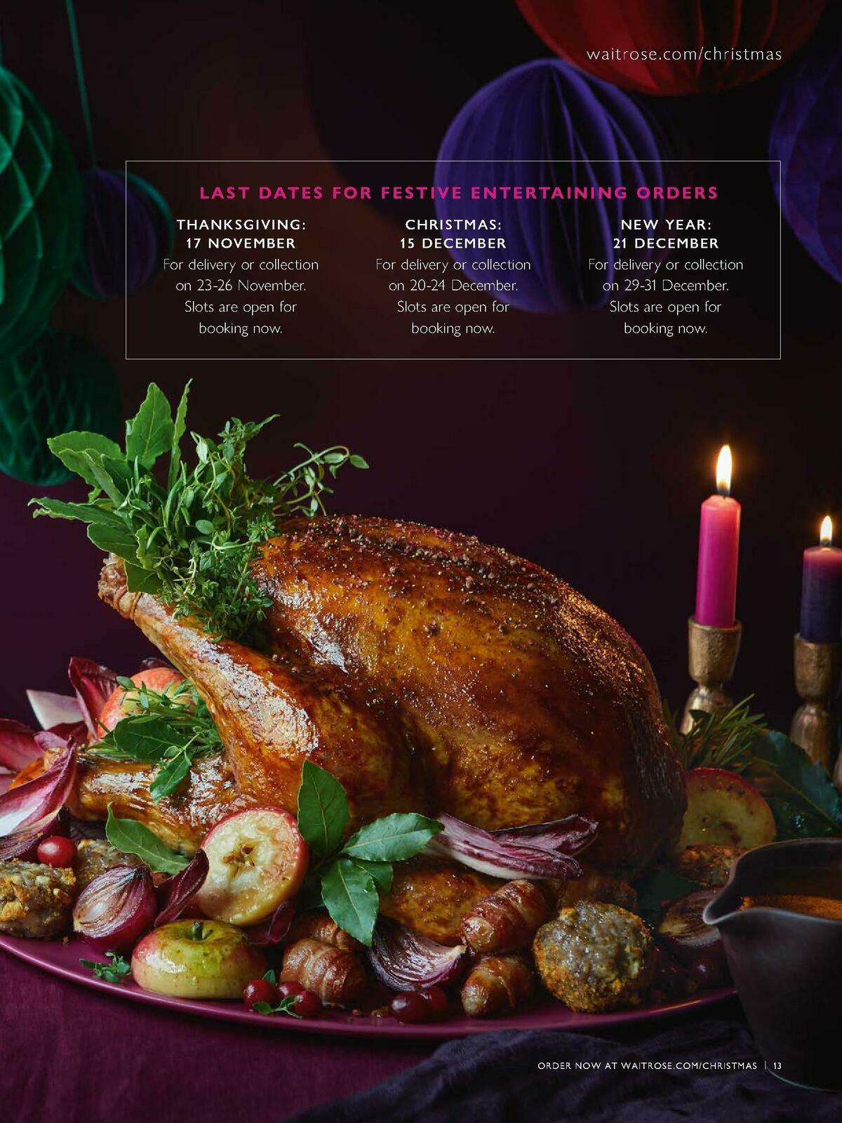Waitrose Christmas Offers from 1 October