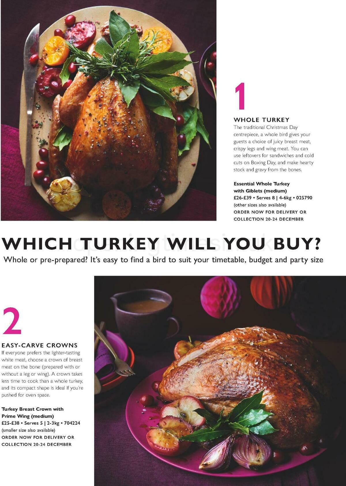 Waitrose Christmas Offers from 1 October