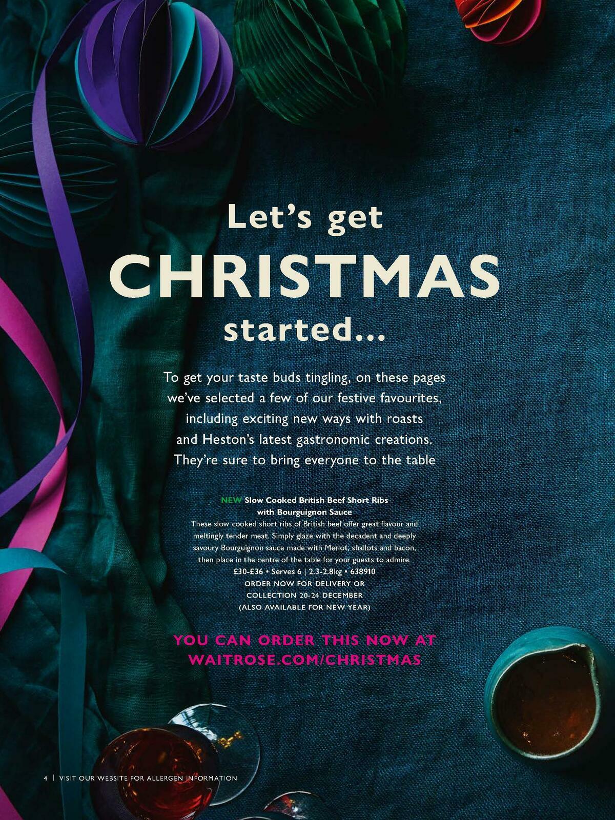 Waitrose Christmas Offers from 1 October