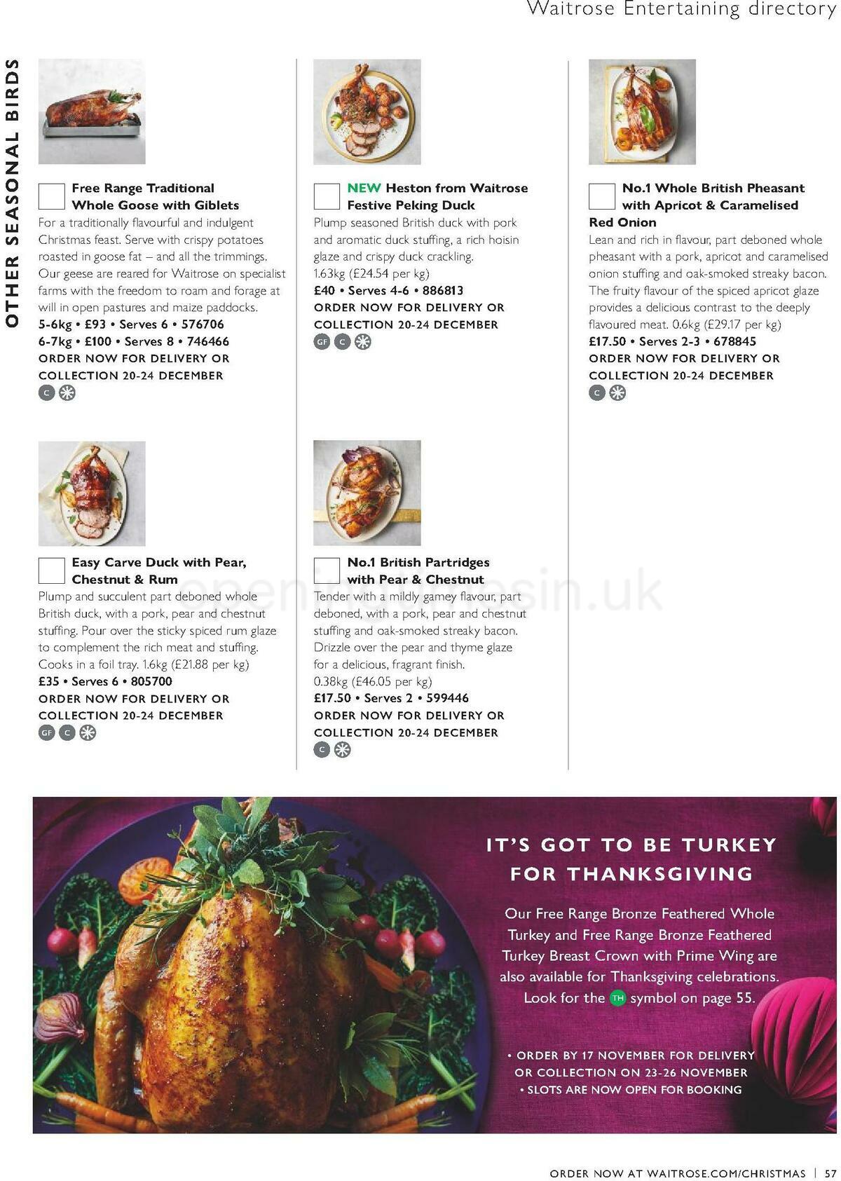 Waitrose Christmas Offers from 1 October