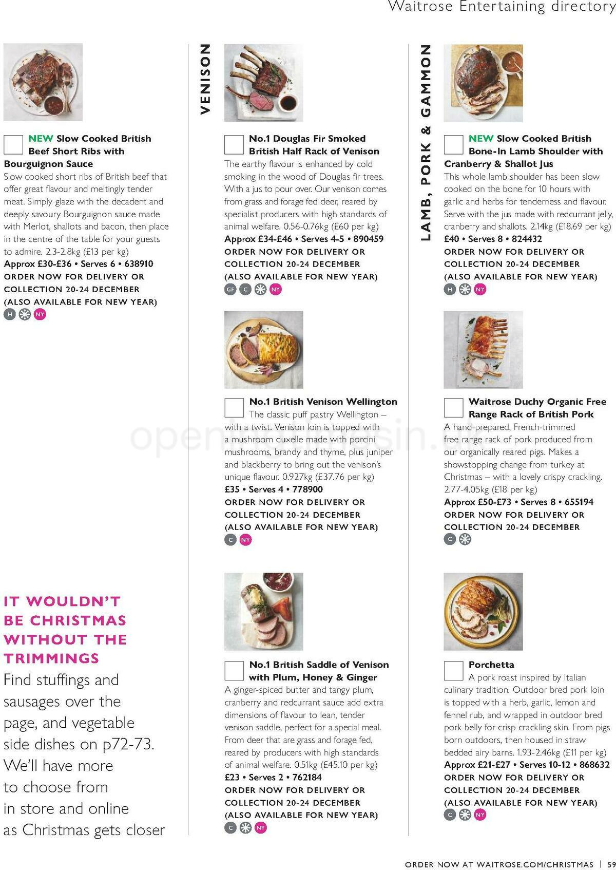 Waitrose Christmas Offers from 1 October