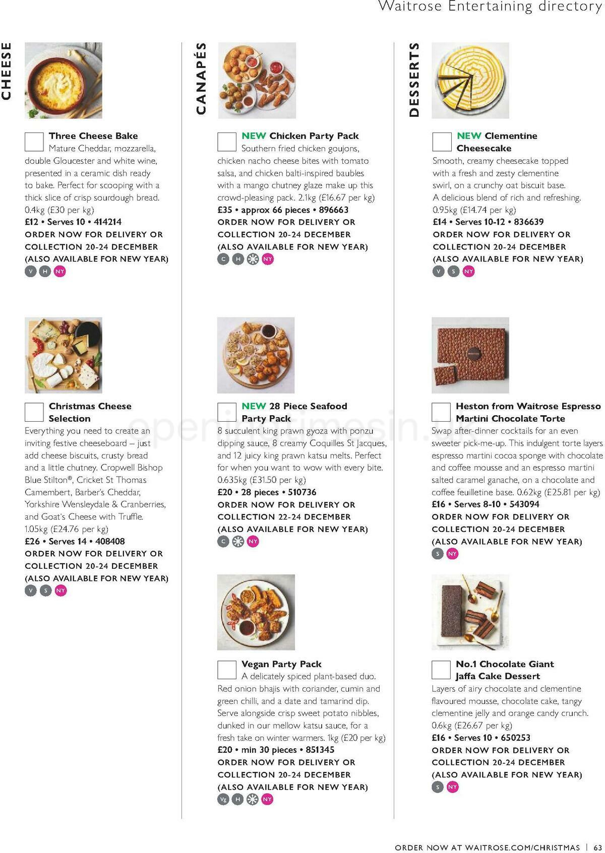 Waitrose Christmas Offers from 1 October