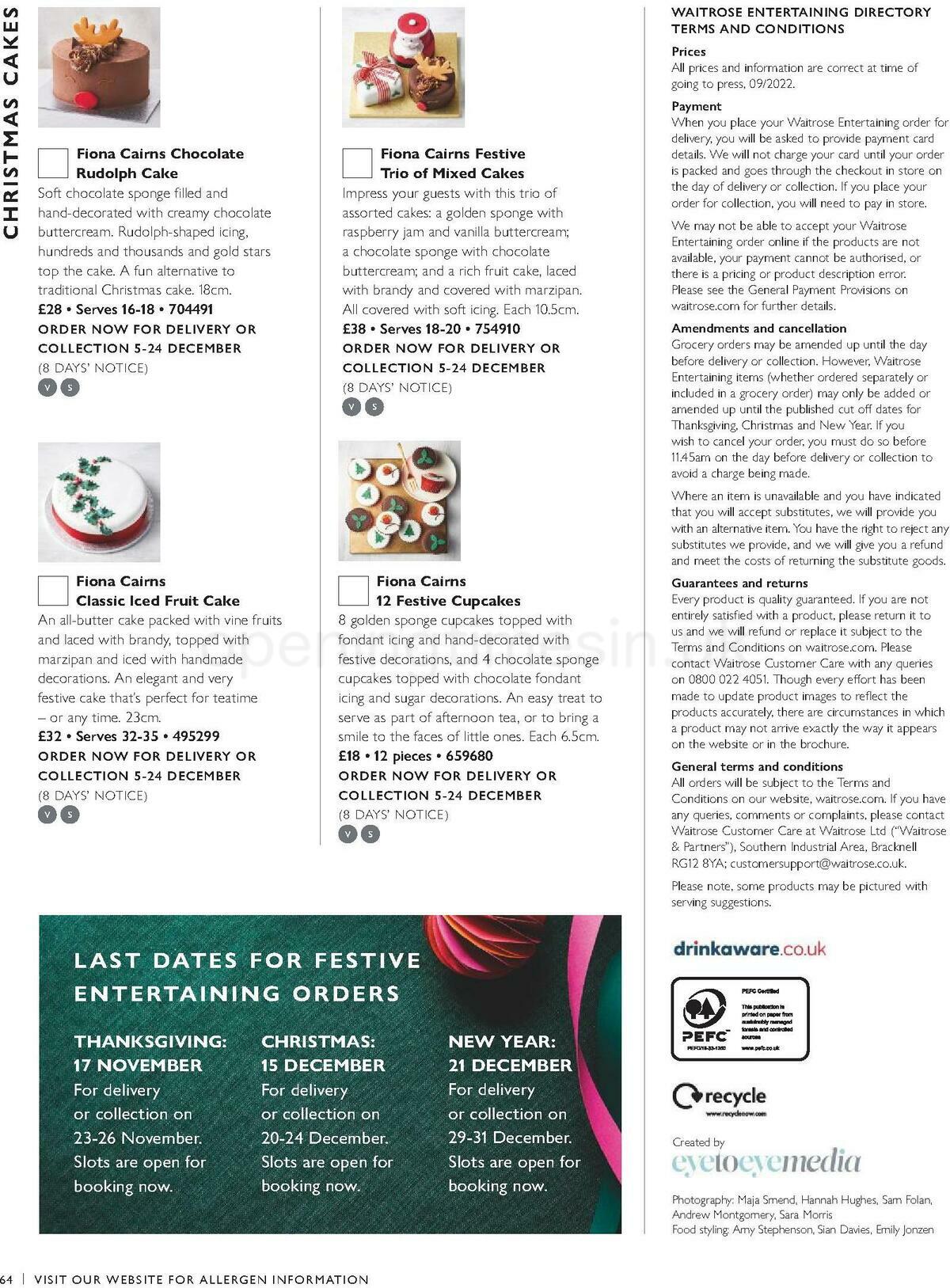 Waitrose Christmas Offers from 1 October