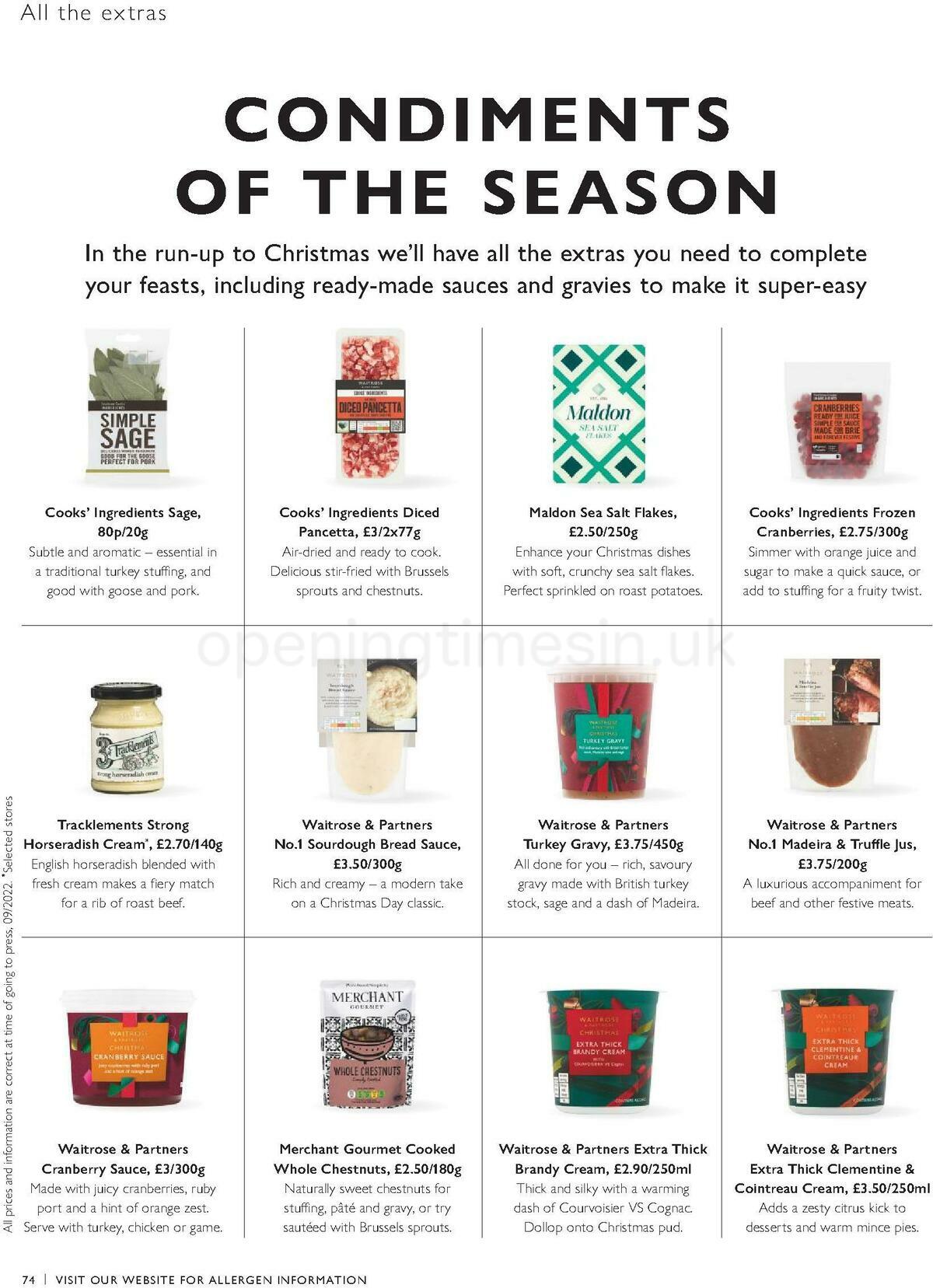 Waitrose Christmas Offers from 1 October