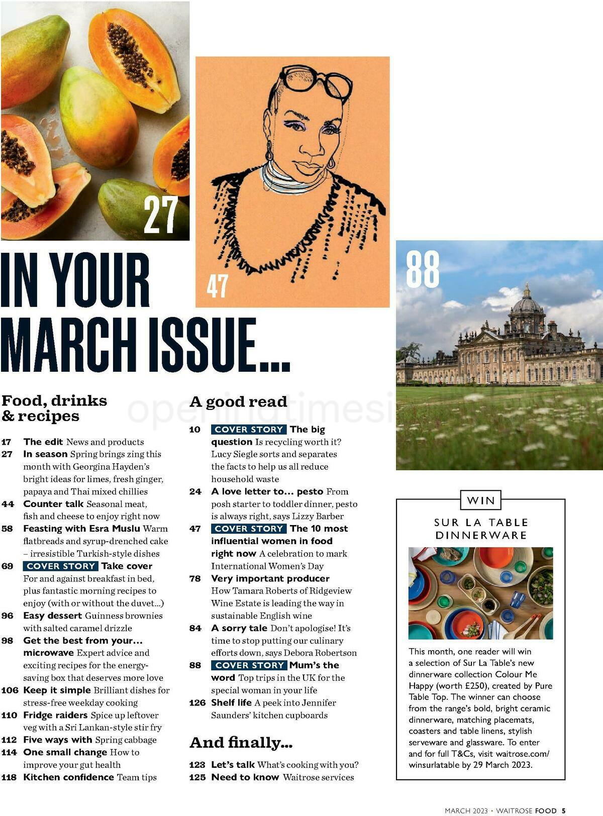 Waitrose Magazine March Offers from 1 March
