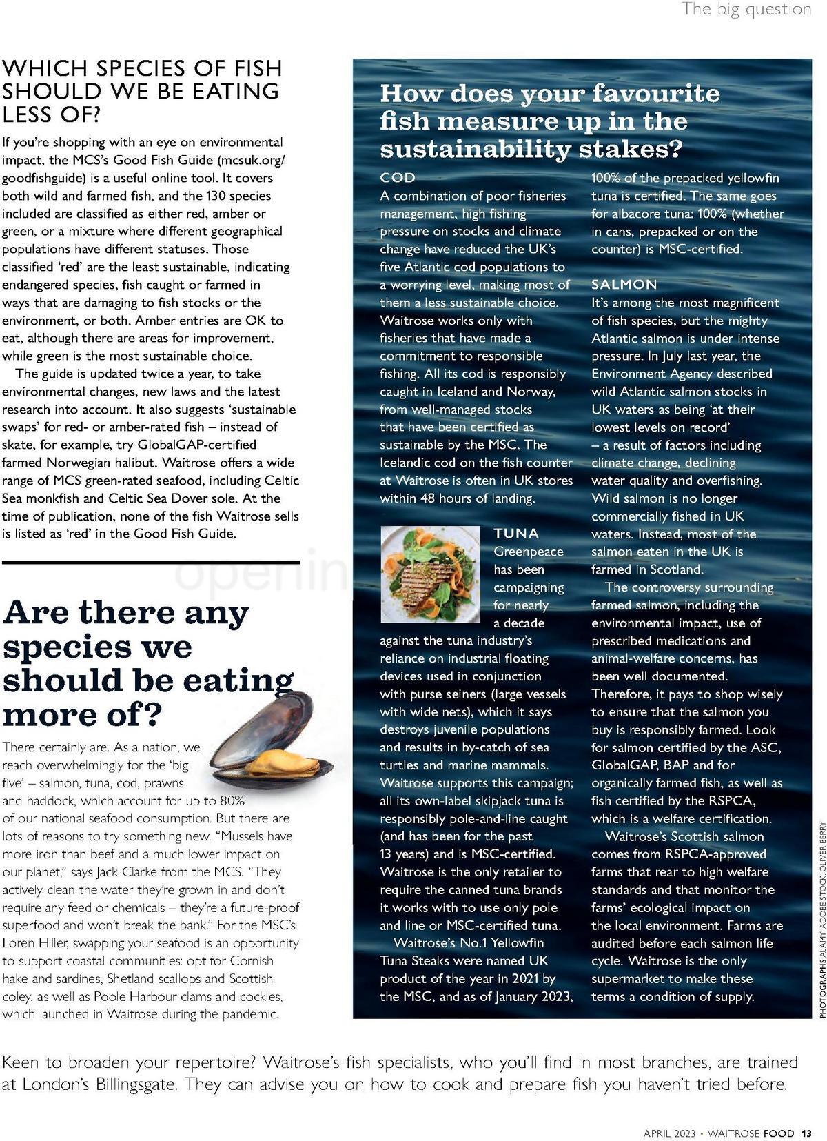 Waitrose Magazine April Offers from 1 April