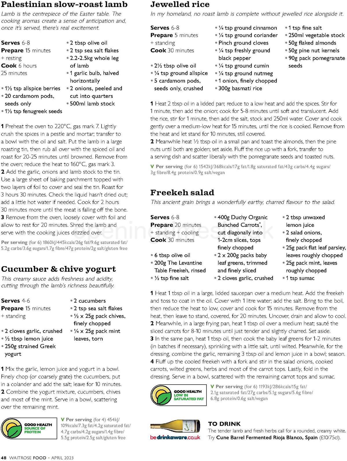 Waitrose Magazine April Offers from 1 April