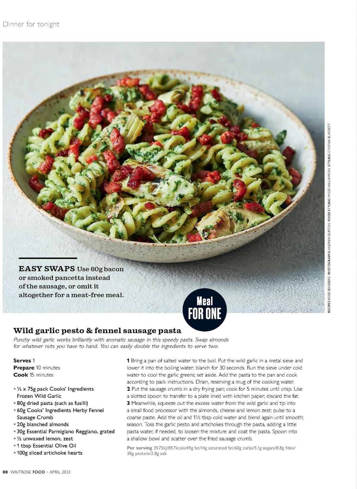 Waitrose Magazine April Offers from 1 April