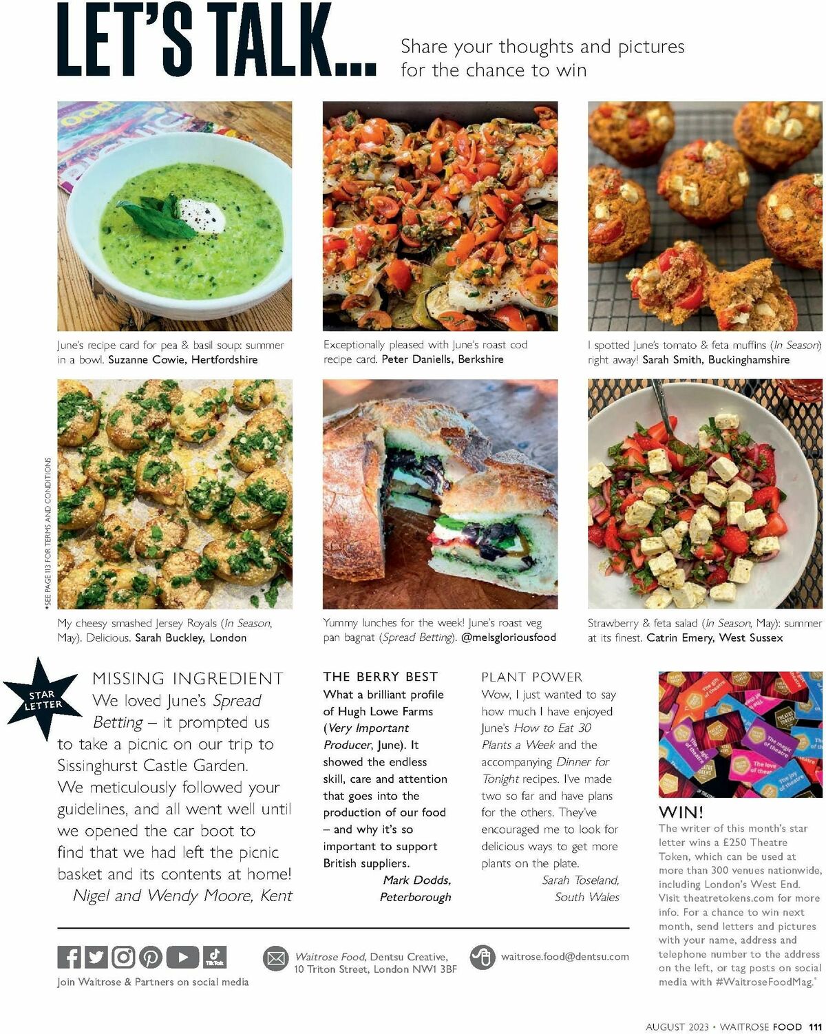 Waitrose Food Magazine August Offers from 1 August