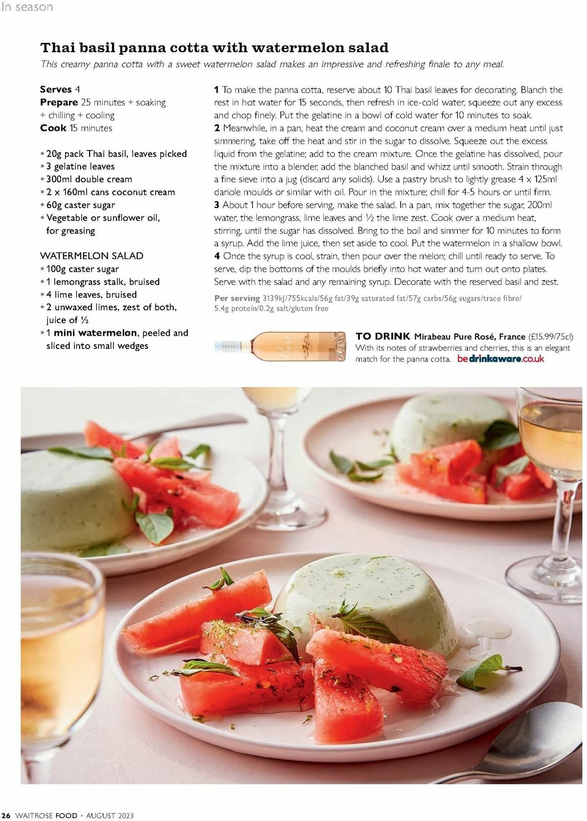 Waitrose Food Magazine August Offers from 1 August