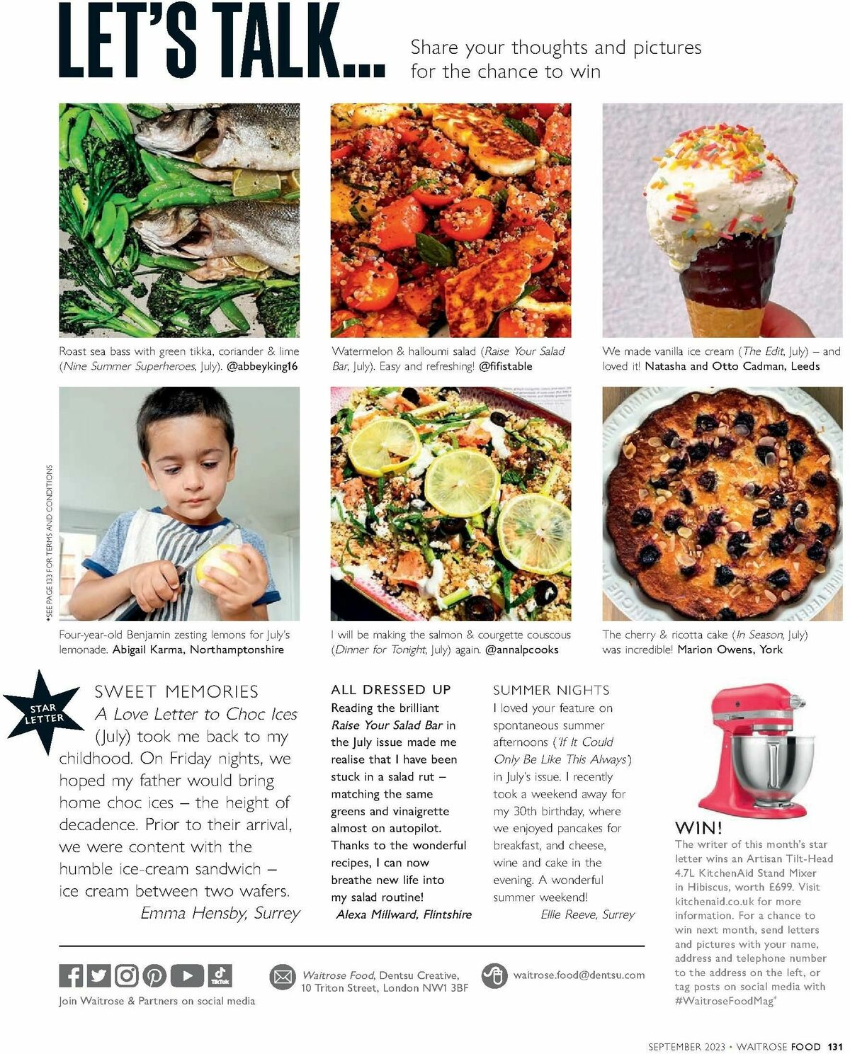 Waitrose Food Magazine September Offers from 1 September