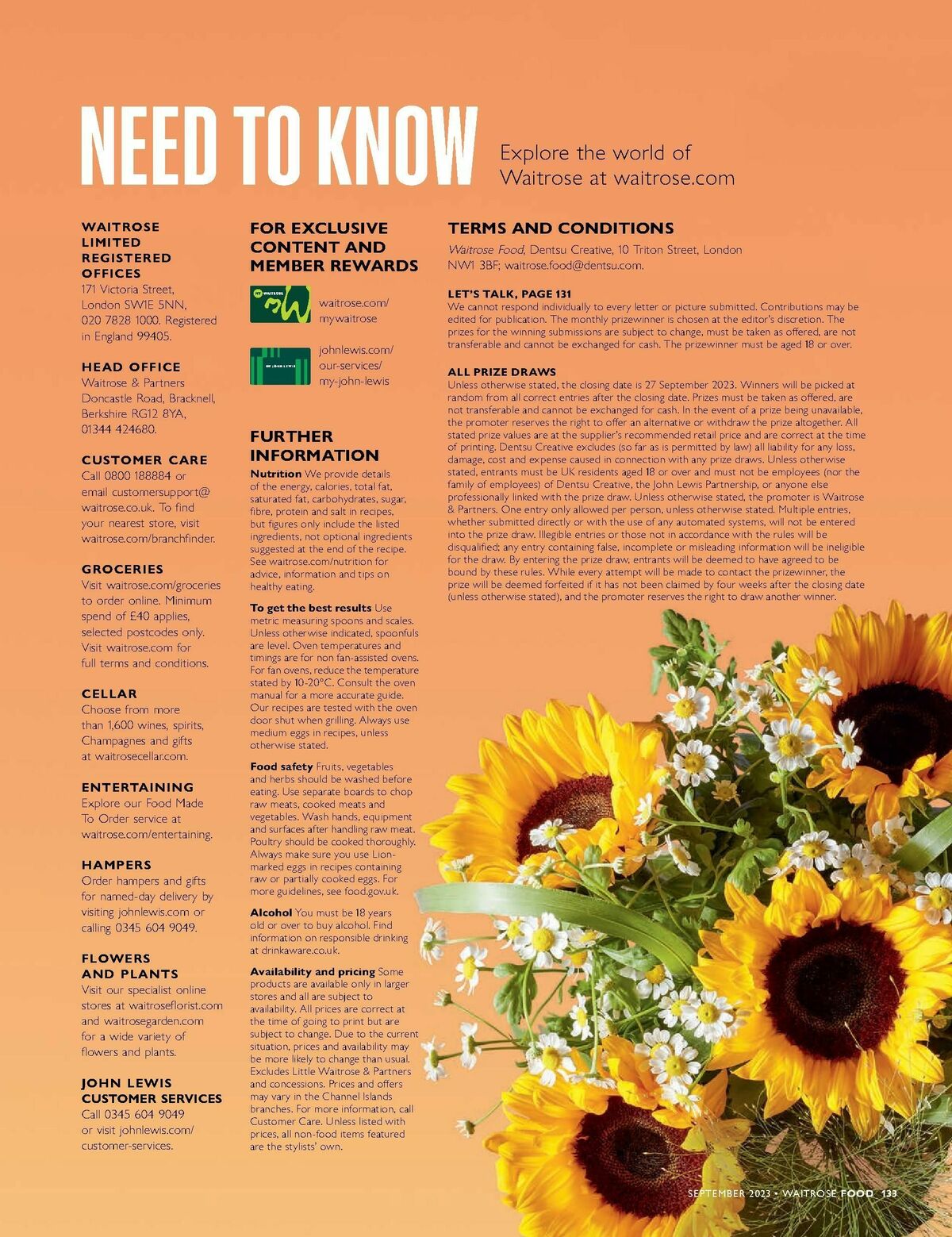 Waitrose Food Magazine September Offers from 1 September